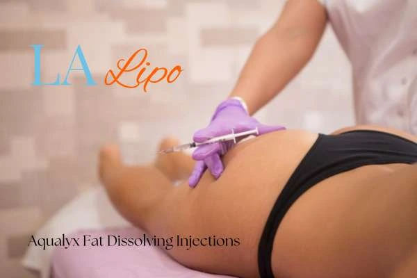 Woman having fat dissolving injections Bristol on thighs