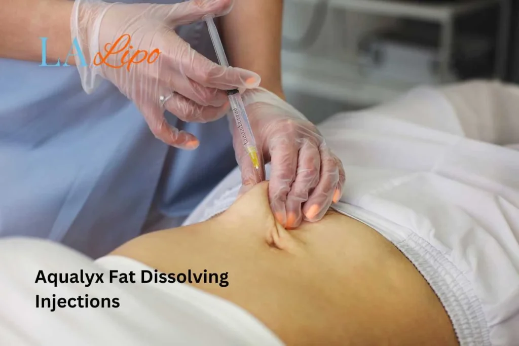 woman having fat dissolving injections Bristol in the stomach