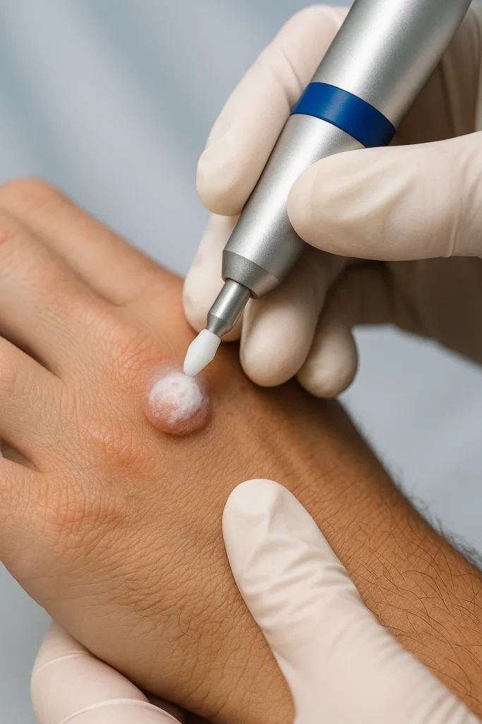 example of wart removal Bristol using cryopen