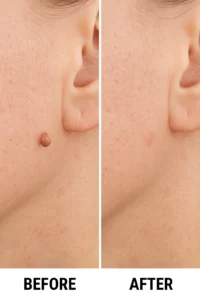 Skin tags removal Bristol before and after