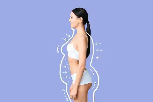 image of woman experiencing fat reduction treatment Bristol