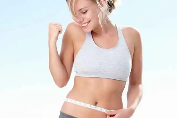 woman happy after fat reduction treatment Bristol