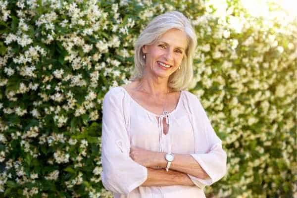 Older woman happy with urinary incontinence treatment Bristol