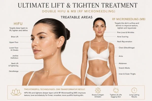 Areas of the body that can be treated - ultimate skin tighten treatment Bristol